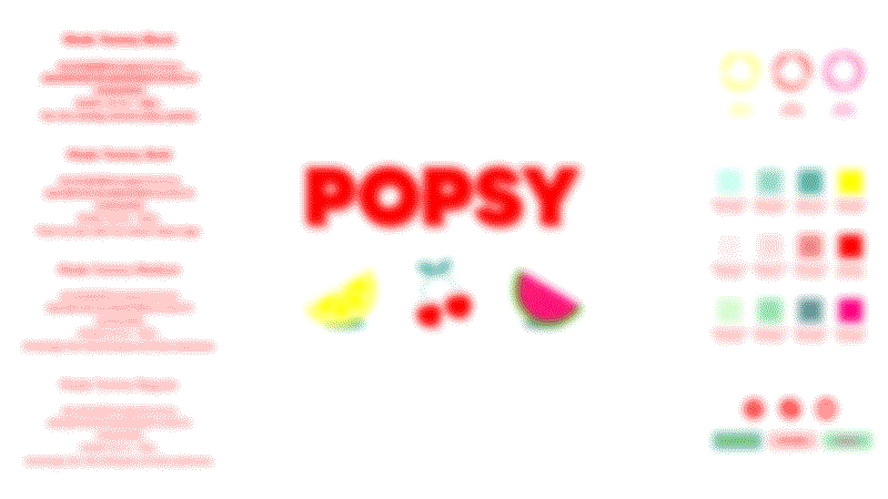 Popsy project brand design elements